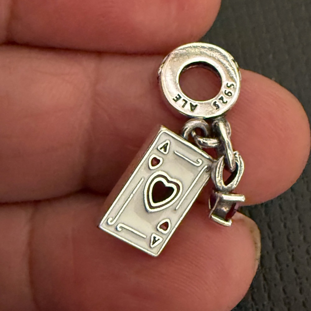Disney Silver Playing Card Charm